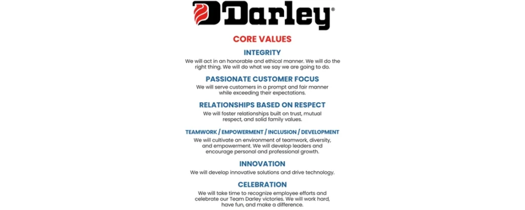 The Darley advantage starts with our values