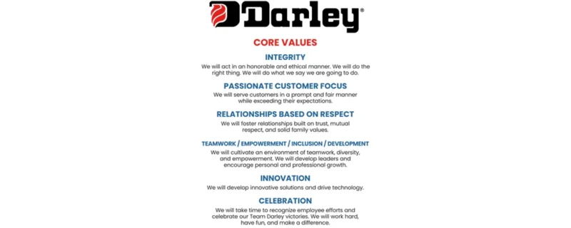 The Darley advantage starts with our values