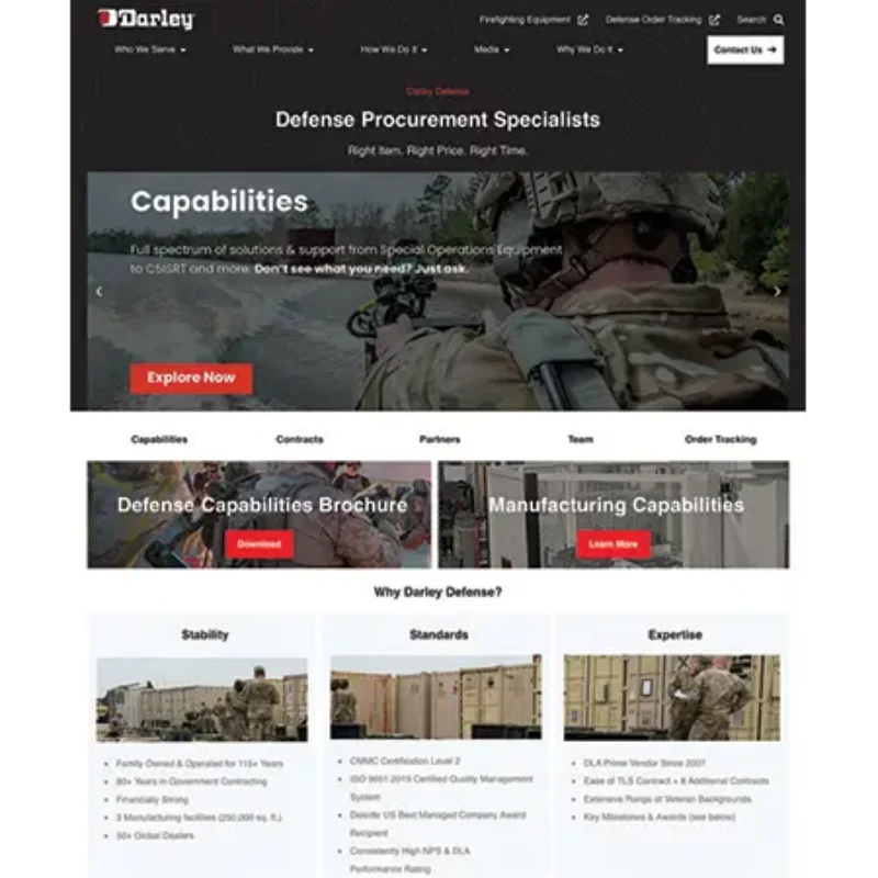 Defense Landing Page